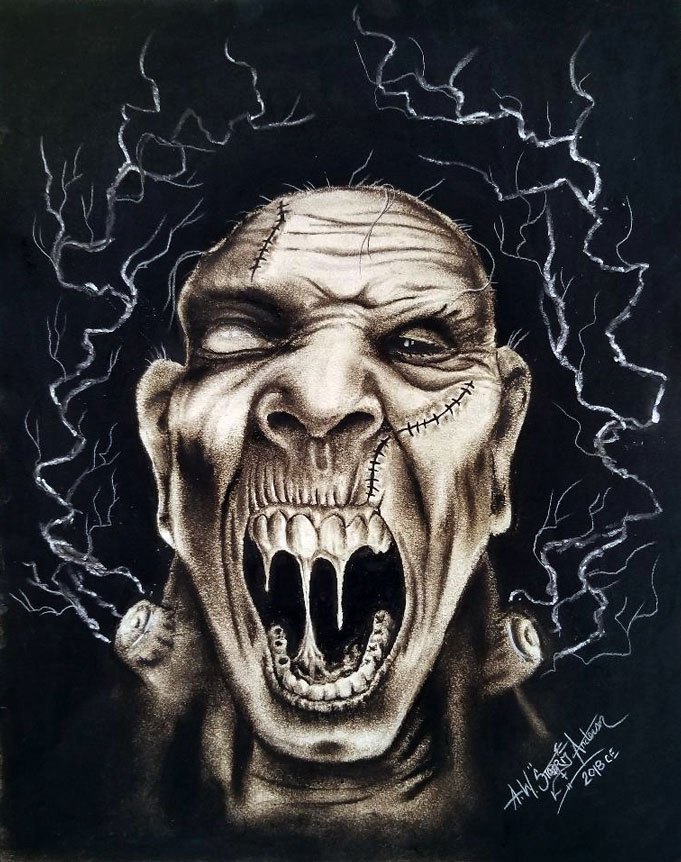 Horror Frankenstein's Monster by A.W. Storm Anderson