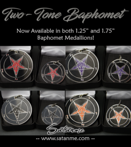 Satanme: Two-Tone Sigil of Baphomet Medallions